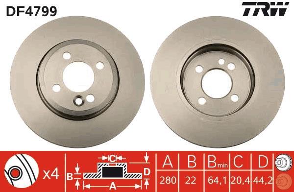 Disques de frein TRW DF4799