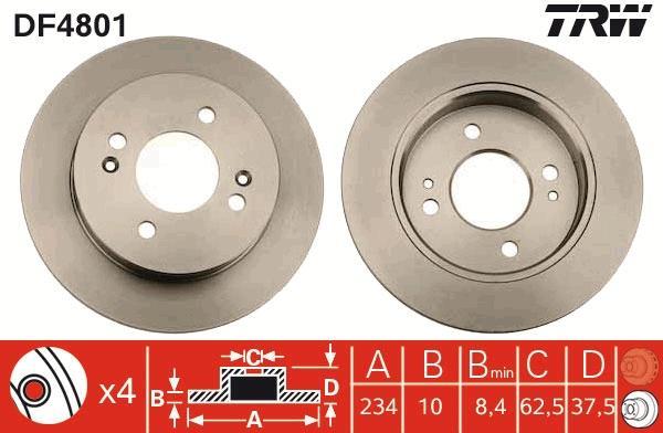Disques de frein TRW ref. DF4801