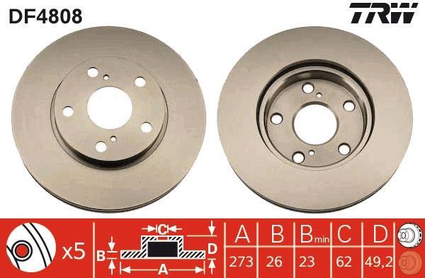 Disques de frein TRW ref. DF4808