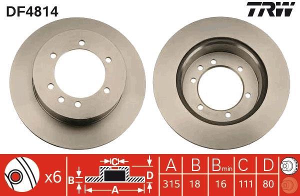 Disques de frein TRW ref. DF4814