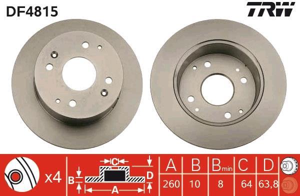 Disques de frein TRW ref. DF4815