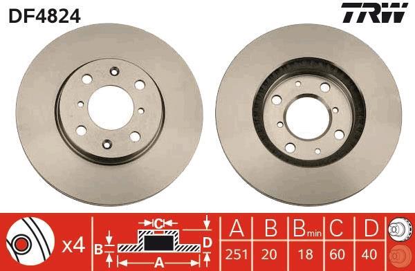 Disques de frein TRW ref. DF4824