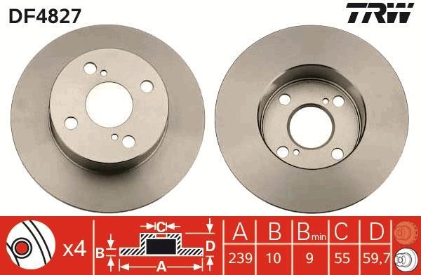 Disques de frein TRW ref. DF4827