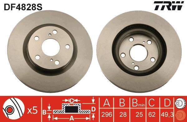 Discos de freno TRW ref. DF4828S
