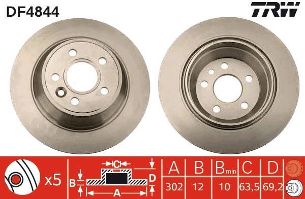 Disques de frein TRW ref. DF4844