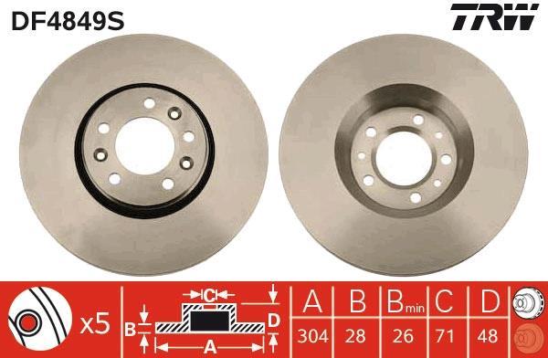 Discos de freno TRW ref. DF4849S
