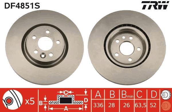 Disques de frein TRW ref. DF4851S