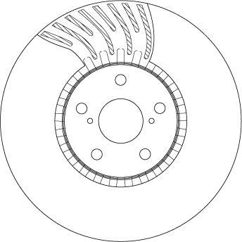 Disco de frenos delantero izquierdo TRW ref. DF4855S