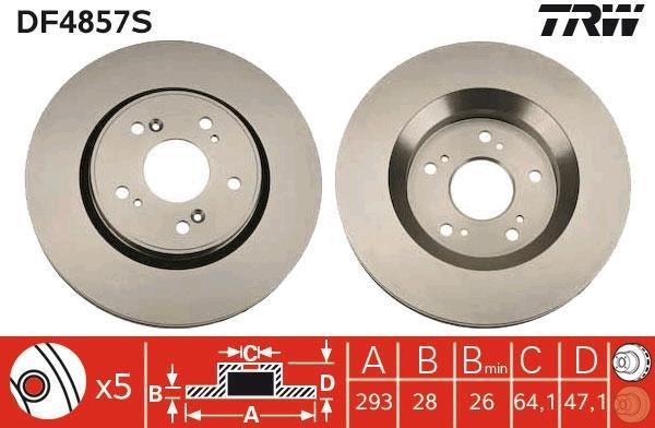 Disques de frein TRW ref. DF4857S