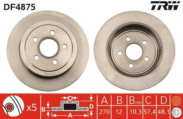 Disques de frein TRW ref. DF4875