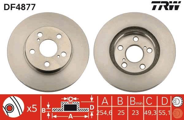 Disques de frein TRW ref. DF4877
