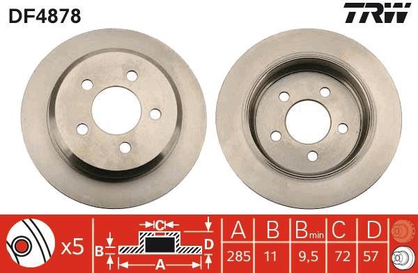 Disques de frein TRW ref. DF4878