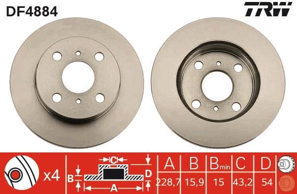 Disques de frein TRW ref. DF4884