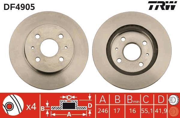 Disques de frein TRW DF4905