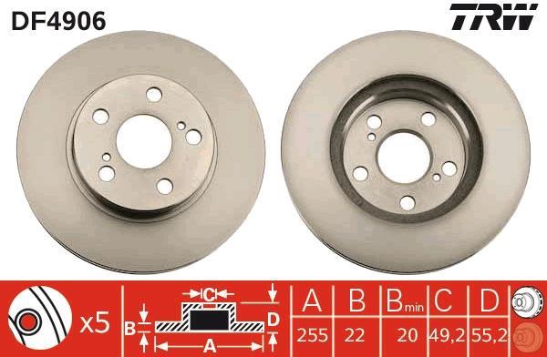 Disques de frein TRW ref. DF4906
