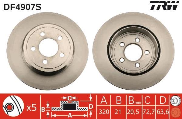 Disques de frein TRW ref. DF4907S