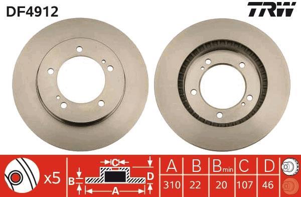 Disques de frein TRW DF4912