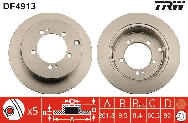 Disques de frein TRW ref. DF4913