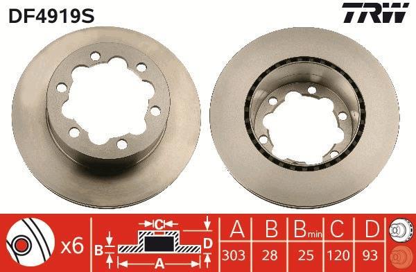 Disques de frein TRW DF4919S