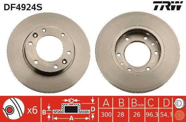 Disques de frein TRW ref. DF4924S
