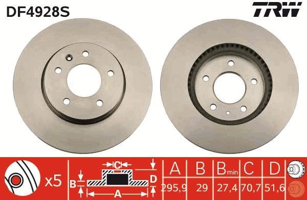 Disques de frein TRW ref. DF4928S