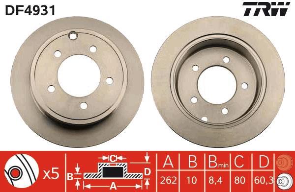 Disques de frein TRW ref. DF4931