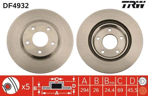Disques de frein TRW ref. DF4932