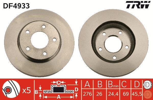 Disques de frein TRW ref. DF4933