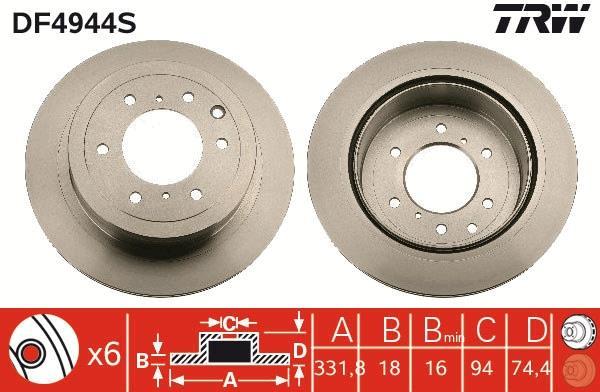 Disques de frein TRW DF4944S