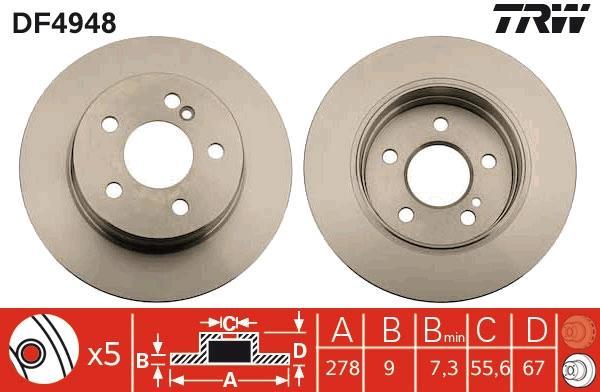 Disques de frein TRW ref. DF4948