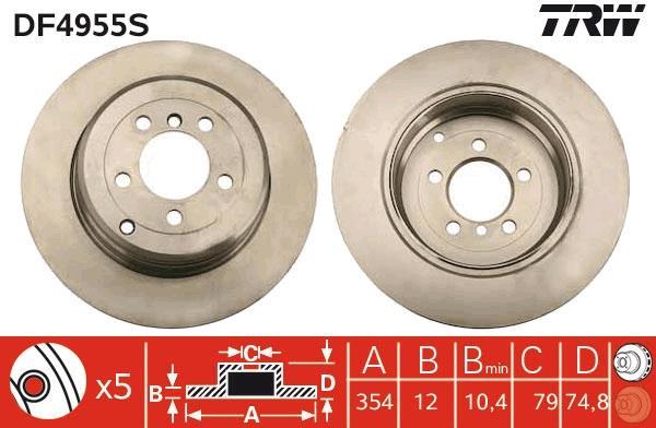 Disques de frein TRW ref. DF4955S