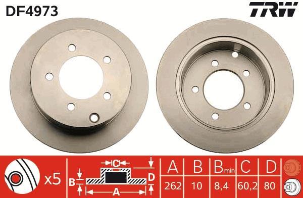 Disques de frein TRW ref. DF4973