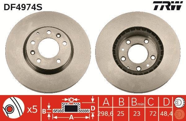 Disques de frein TRW ref. DF4974S