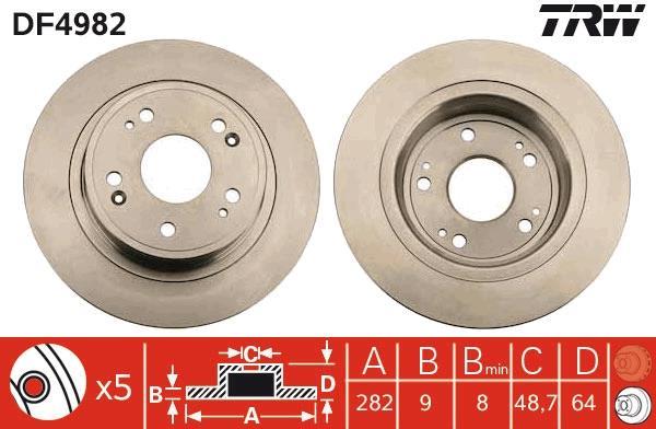 Disques de frein TRW ref. DF4982