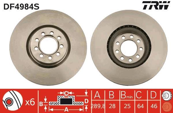 Discos de travão TRW ref. DF4984S