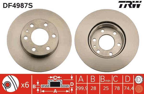 Discos de freno TRW ref. DF4987S