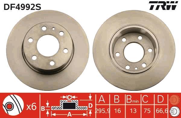 Disques de frein TRW ref. DF4992S