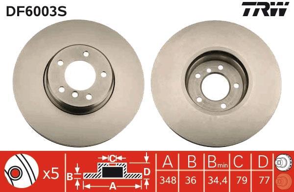 Disques de frein TRW ref. DF6003S