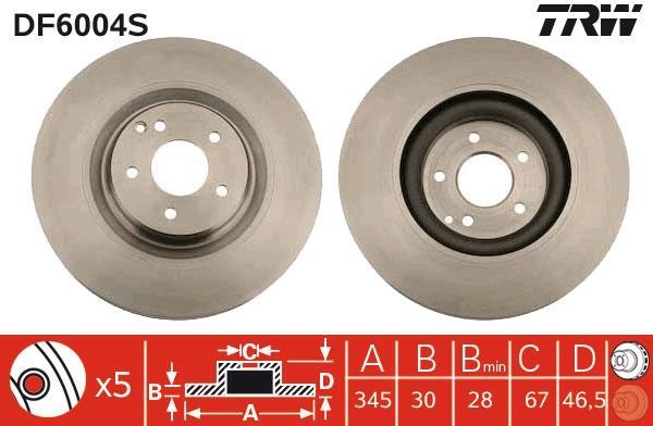 Disques de frein TRW ref. DF6004S