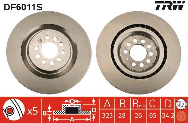 Discos de freno TRW ref. DF6011S