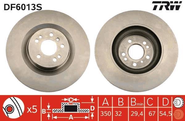 Disques de frein TRW ref. DF6013S