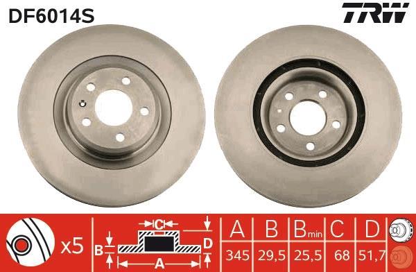 Disques de frein TRW ref. DF6014S