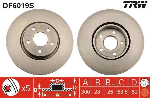 Disques de frein TRW ref. DF6019S