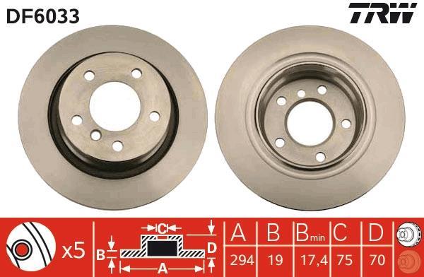 Disques de frein TRW ref. DF6033