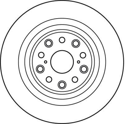 Disco de freno trasero izquierdo TRW ref. DF6038S