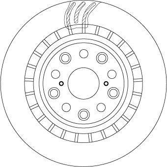 Disco de freno trasero derecho TRW ref. DF6039S