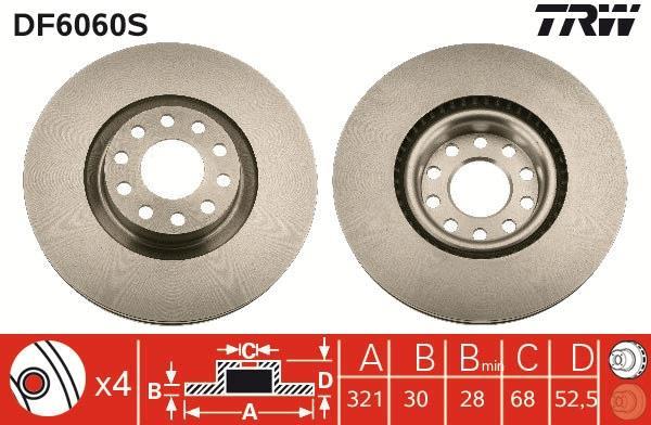 Discos de travão TRW ref. DF6060S
