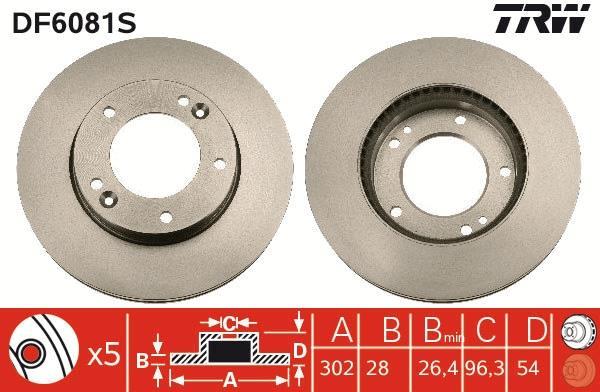 Disques de frein TRW DF6081S