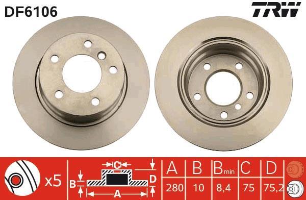 Disques de frein TRW DF6106