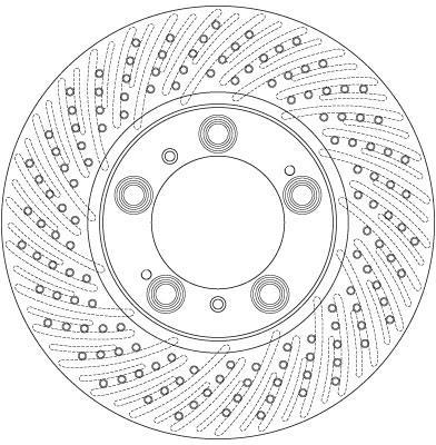 Disque de frein avant gauche TRW DF6212S